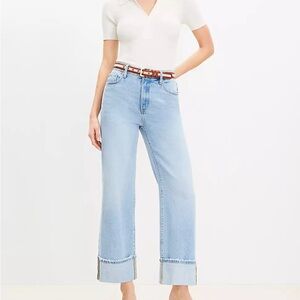 LOFT Cuffed Jeans - Light Wash